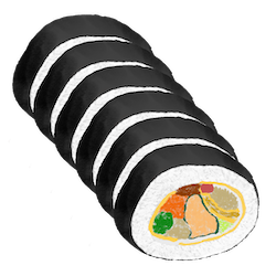 김밥 6조각